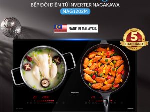 Nagakawa NAG1202M bếp đôi điện từ Inverter Nagakawa BH 5 năm