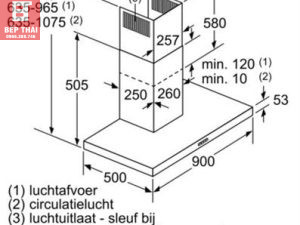 Hút mùi Bosch DWB97IM50 454/739 m³/h — hãng đã ngừng
