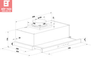 Hút mùi Hafele HC-H7032TB 750 m³/h, BLDC