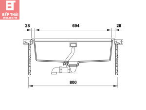 Chậu Rửa Bát Hafele HS20-GEN1S80 750×456