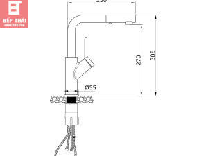 Vòi Rửa Bát Konox Artan Chrome