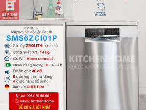 Máy rửa bát Bosch SMS6ZCI01P Zeolith