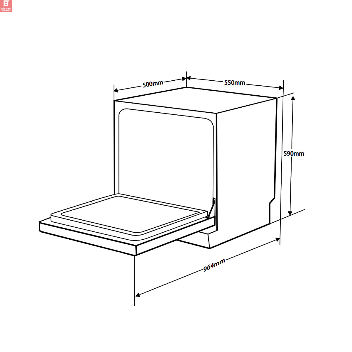 Máy rửa bát Hafele HDW-T5551B - ảnh 4 Máy rửa bát Hafele HDW-T5551B